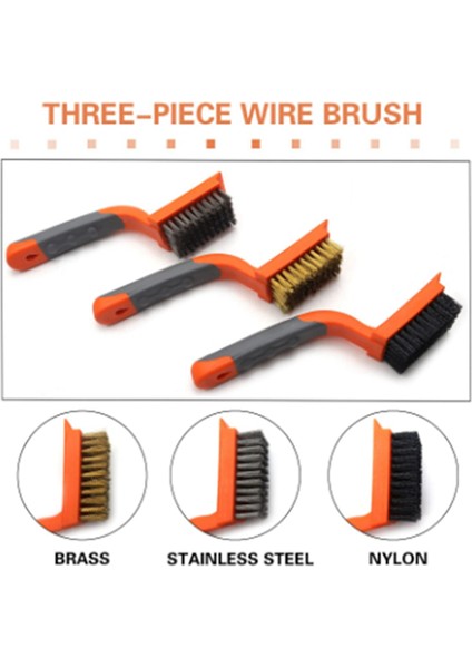 3 Adet Tel Fırça Kir Boya Ovma Striptizci Fırçası Yumuşak Geniş Kavisli Saplı Kavrama (Yurt Dışından) fiyatları