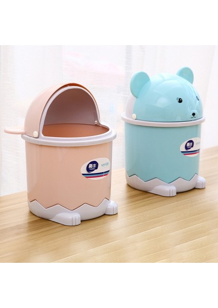 Srıwen Yaratıcı Sevimli Masaüstü Çöp Masaüstü Kapaklı Küçük Kağıt Sepeti Mini Flip Plastik Çöp Tenekesi Pembe (Yurt Dışından) indirimleri