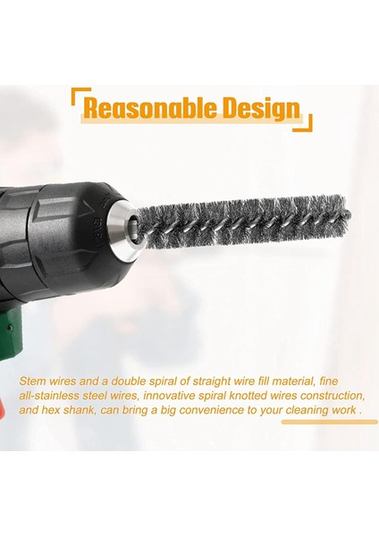 Altıgen Saplı Matkap Temizleme Tel Fırçası Için Delik Fırçası (Yurt Dışından)