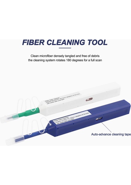 Adet Ftth Fiber Optik Kalem Temizleyici Aracı Temizleme 2.5mm Lc Mu 1.25MM Sc Fc St Konektörü Fiber Optik Temizleme Araçları Akıllı Temizleyici (Yurt Dışından)