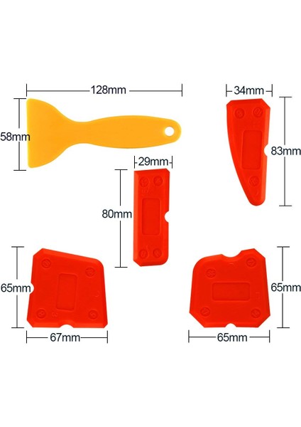 Flyeer 9 Parça Silikon Mastik Bitirme Araçları Yumuşatma Kalafat Araç Kiti Mutfak Banyo Zemin Sızdırmazlık, Kırmızı (Yurt Dışından) fırsatları