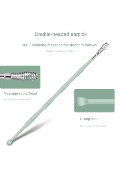 [sıcak] Silikon Kulak Temizleyici Çift Kafa Kulak Kiri Temizleme Aracı Yumuşak Spiral Kulak Bakımı Için Kulak Kiri Temizleme Kiti Kulak Temizleme Çubuğu Kaşık Güzellik Sağlık (Yurt Dışından) fırsatları