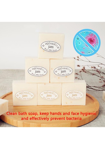 Pirinç Sütü Sabunu Dezenfektan Beyazlatma Yüz Yıkama Yıkama El Banyo Aracı Sabunu (Yurt Dışından)