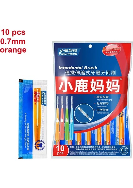 Fawnmum 0.6-1.2mm Diş Arası Fırça Itme-Çekme Kürdan Temiz Diş Fırçaları Parantez Diş Aracı Ortodonti I Şekli Diş Fırçası (Yurt Dışından)
