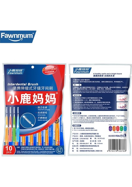 Fawnmum 0.6-1.2mm Diş Arası Fırça Itme-Çekme Kürdan Temiz Diş Fırçaları Parantez Diş Aracı Ortodonti I Şekli Diş Fırçası (Yurt Dışından)