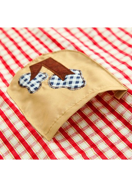 Klasik Nakış Önlük Ekose Kadın Ilmek Mutfak Şef Önlük Elbise Cep Hediyeler Omuz Askısı Tarzı Gri (Yurt Dışından) fırsatları