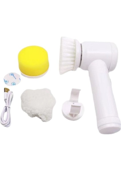 [ayak Izi] 5-In-1 El Küvet Fırçası Elektrikli Fırça Temizleyici Lavabo Elektrikli Temizlik Banyo Yıkama Fırçası Mutfak Temizleme Aracı USB (Yurt Dışından) fiyatları