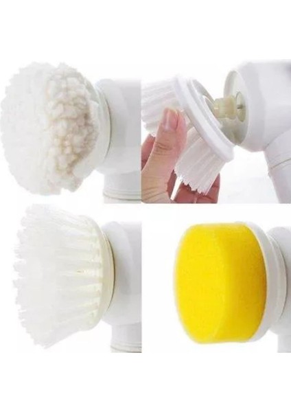 [ayak Izi] 5-In-1 El Küvet Fırçası Elektrikli Fırça Temizleyici Lavabo Elektrikli Temizlik Banyo Yıkama Fırçası Mutfak Temizleme Aracı USB (Yurt Dışından) fırsatları