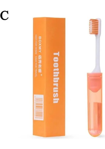 Adet Katlanır Diş Fırçası Kömür Elyaf Taşınabilir Kompakt Araçlar Yumuşak Bakım Temizleme Seyahat Hijyen Diş Fırçası Kamp Unisex W8N1 (Yurt Dışından)