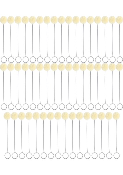 50 Adet Metal Saplı Yün Topu Fırça Boya Boyama Aplikatörü (Yurt Dışından)