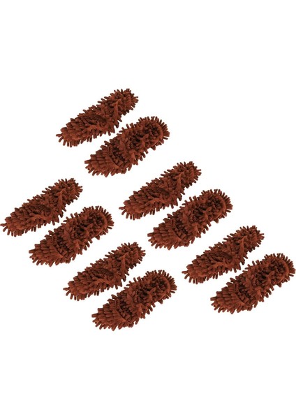 10 Adet Şönil Mop Galoş, Tembel Galoş (Kahve Rengi) (Yurt Dışından)