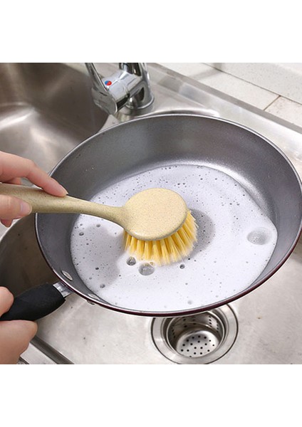 Yapışmaz Kızartma Tavası Fırçası Çok Fonksiyonlu Uzun Saplı Temizleme Fırçası Buğday Samanı Asılı Bulaşık Yıkama Fırçası Mutfak Aracı 1 Adet (Yurt Dışından) fiyatları