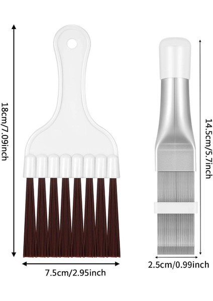 Flyeer 2020 3 Parça Klima Kondenser Fin Tarak, Fin Temizleme Fırçası Klima Fin Temizleyici Buzdolabı Bobin Temizleme Çırpma Fırçası Metal Fin Evaporatör Radyatör Tamir Aracı (Yurt Dışından)