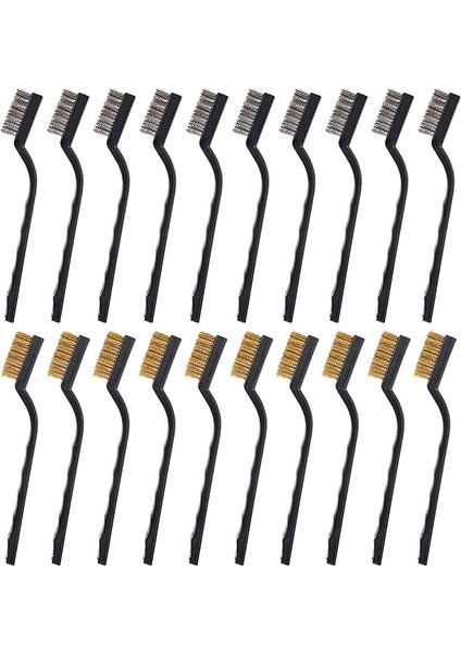 Bradoo-20 Adet Tel Fırça Kaynak Cürufu ve Pas Temizleme Için Metal Fırça Çizik Fırçası Kavisli Saplı Cüruf Fırçası Tel Pas Fırçası (Yurt Dışından) indirimleri