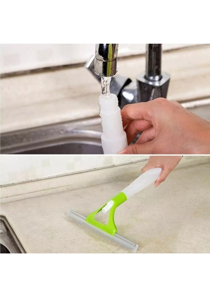 [sıcak] Jyl Çok Fonksiyonlu Çift Taraflı Cam Temizleme Fırçası Sprey Şişesi ile Pencere Ayna Temizleme Ev Uzun Saplı Temizleyici Silecek (Yurt Dışından) fırsatları