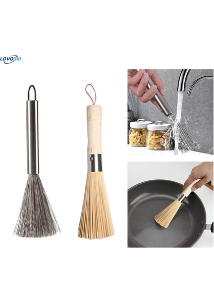 Tencere Tavası Temizleme Fırçası Dökme Demir Tava Tavaları Sobalar Için Tencere Fırçası Scrubber (Yurt Dışından) fırsatları