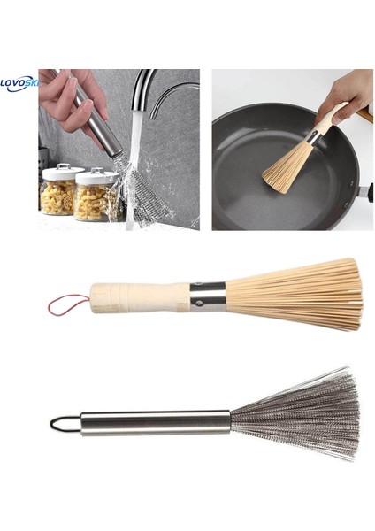 Tencere Tavası Temizleme Fırçası Dökme Demir Tava Tavaları Sobalar Için Tencere Fırçası Scrubber (Yurt Dışından) indirimleri