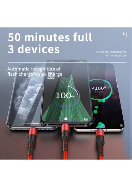 In 1 Hızlı Şarj Tipi C Kablo USB Mikro Kablo Samsung Huawei Xiaomi Poco Cep Telefonu Aksesuarları Şarj Cihazı USB Kabloları (Yurt Dışından)