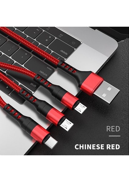 In 1 Hızlı Şarj Tipi C Kablo USB Mikro Kablo Samsung Huawei Xiaomi Poco Cep Telefonu Aksesuarları Şarj Cihazı USB Kabloları (Yurt Dışından)