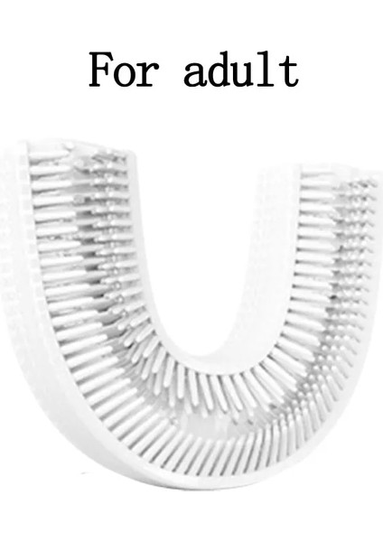 Çift Kafaları 360 Otomatik Sonic Elektrikli Diş Fırçası USB Şarj Silikon U Şekli Kafa Diş Beyazlatma Temizleme Aracı Mavi Işık (Yurt Dışından)