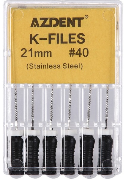 Azdent 6 Adet Diş Paslanmaz Çelik K Dosyaları El Kullanımı Endodontik Kök Kanal Dosyası 21MM Laboratuvar Diş Hekimliği Enstrüman Aracı (Yurt Dışından) fiyatları
