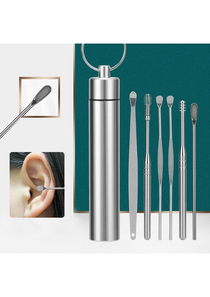 [sıcak] 6 Adet/takım Kulak Kiri Toplayıcı Paslanmaz Çelik Kulak Tıkacı Balmumu Sökücü Küret Kulak Temizleme Çubuğu Temizleyici Kulak Temizleyici Kaşık Bakımı Kulak Temizleme Aracı (Yurt Dışından)