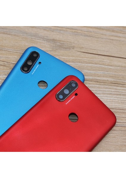 Orijinal Arka Pil Kapağı Oppo Realme Için C3 RMX2027 Arka Kasa Kapı Konut Telefon Yan Düğmeler + Kamera Cam Lens + Logo (Yurt Dışından)