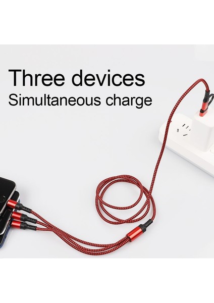 IPhone Için 5in1 USB Kablosu Hızlı Şarj Cihazı Şarj Kablosu Için Mikro USB Telefon Tipi C Xiaomi Huawei Samsung Şarj Kablosu IPad Için (Yurt Dışından)