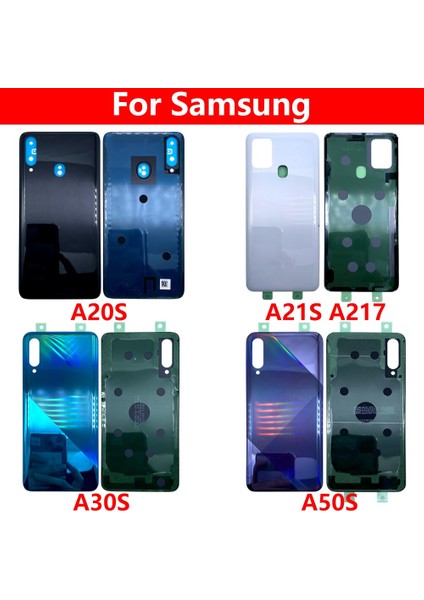 Yeni Samsung A20S A30S A50S A21S Pil Arka Kapak 3D Cam Panel Arka Kapı Cam Konut Case Telefon Tamir (Yurt Dışından)