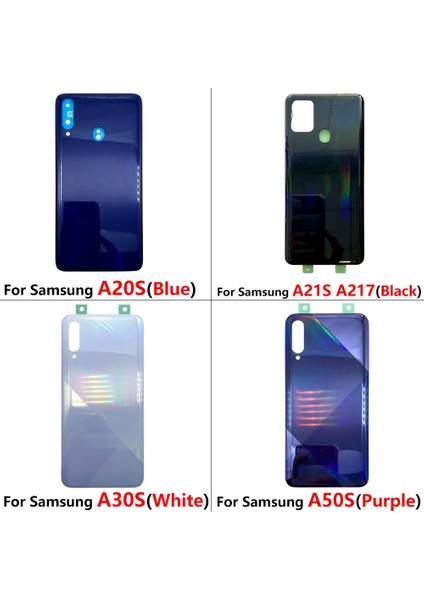 Yeni Samsung A20S A30S A50S A21S Pil Arka Kapak 3D Cam Panel Arka Kapı Cam Konut Case Telefon Tamir (Yurt Dışından)