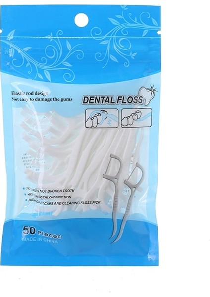 50/100 Adet Diş Ipi Pensesinde Kürdan Diş Sopa Diş Temizleme Diş Arası Fırçası Ağız Hijyeni Bakımı Aracı (Yurt Dışından)