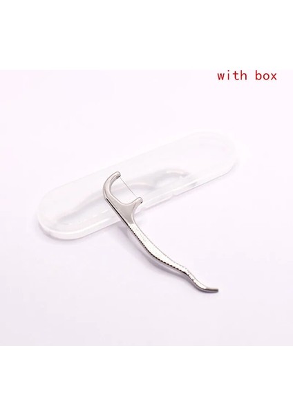 1 Takım Paslanmaz Çelik Kürdan Kutusu ile Diş Ipi Yeniden Kullanılabilir Diş Ipi Tutucu (Yurt Dışından)