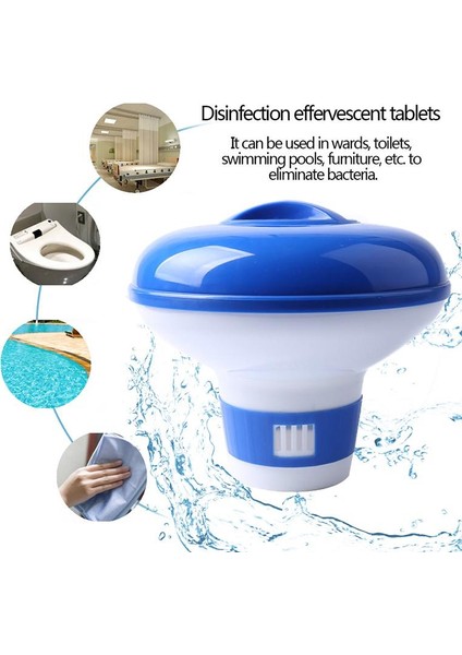 Yüzme Havuzu Klor Dispenseri 100 Adet Temiz Efervesan Tablet Büyük Kapasiteli (Yurt Dışından)