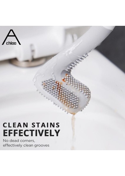 360° Çıkmaz Tuvalet Temizleme Fırçası Wc Golf Silikon Uzun Saplı Duvara Monte Banyo Köşe Temizleme Fırçaları (Yurt Dışından) fiyatları