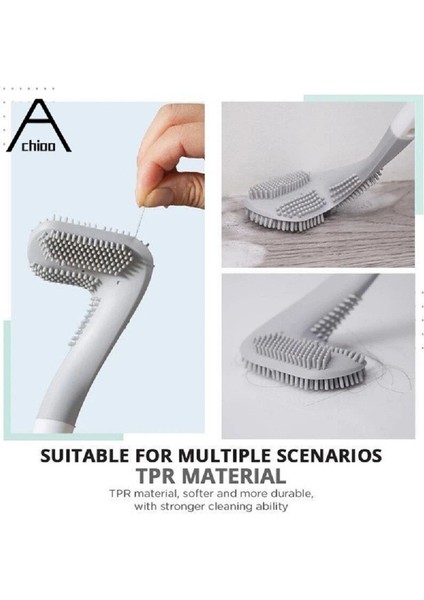 360° Çıkmaz Tuvalet Temizleme Fırçası Wc Golf Silikon Uzun Saplı Duvara Monte Banyo Köşe Temizleme Fırçaları (Yurt Dışından) fırsatları