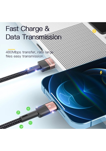 Essager USB Kablosu iPhone 14 13 12 11 Pro Xs Max x Xr 8 7 6 Hızlı Şarj Veri Hattı Şarj Cihazı iPad Cep Telefonu Tel Kablosu (Yurt Dışından)