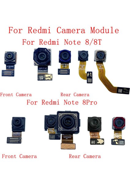 Arka Arka Ön Kamera Kablosu Kablosu Xiaomi Redmi Için Not 8 8t 8pro Ana Büyük Küçük Kamera Modülü Onarım Yedek Parçalar (Yurt Dışından)