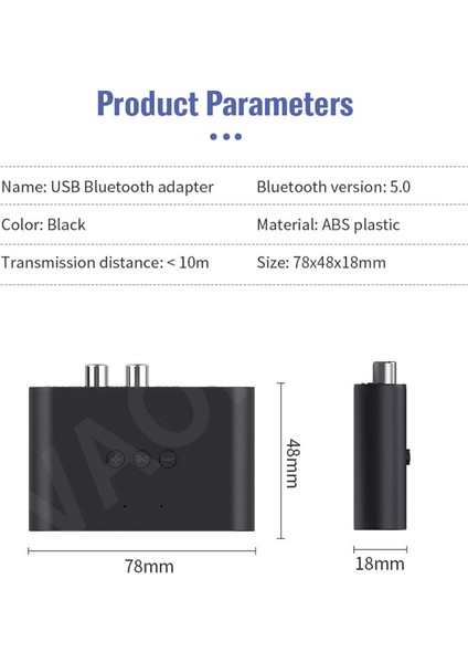 Bluetooth 5.0 Ses Alıcısı Nfc U Disk Rca 3.5mm Aux USB Stereo Müzik Kablosuz Adaptör Araç Kiti Hoparlör Amplifikatör Için Mic ile (Yurt Dışından)