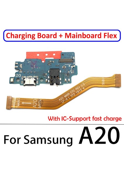 USB Şarj Portu Mikrofon Yuva Konnektörü Kurulu Samsung A10 A20 A30 A40 A50 A60 A70 A80 A21S Ana Anakart Flex Kablo ile (Yurt Dışından)