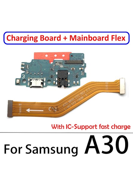 USB Şarj Portu Mikrofon Yuva Konnektörü Kurulu Samsung A10 A20 A30 A40 A50 A60 A70 A80 A21S Ana Anakart Flex Kablo ile (Yurt Dışından)