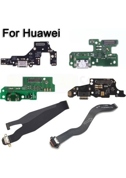 USB Şarj Aleti Kurulu Bağlantı Noktası Konektörü Mic Dock Esnek Şarj Kablosu Huawei Mate 7 8 9 10 20 20X30 Lite Pro 4g 5g (Yurt Dışından)
