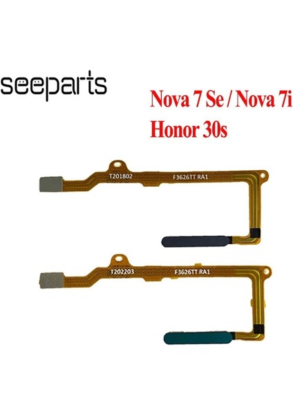 Huawei Nova 7i Için Ana Düğme Nova 7 Se Parmak Izi Dokunmatik Kımlık Sensörü Flex Kablo Şerit Değiştirme Onur 30S Parmak Izi Flex (Yurt Dışından)