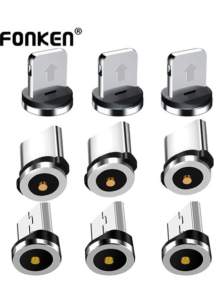 Adet Manyetik Ipuçları Manyetik Kablo Adaptörü Mikro USB C Tipi Kablo Toz Geçirmez Fiş Mıknatıs Ipuçları Iphone Mıknatıs Şarj Bağlayıcı (Yurt Dışından)