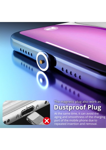 Adet Manyetik Ipuçları Manyetik Kablo Adaptörü Mikro USB C Tipi Kablo Toz Geçirmez Fiş Mıknatıs Ipuçları Iphone Mıknatıs Şarj Bağlayıcı (Yurt Dışından)