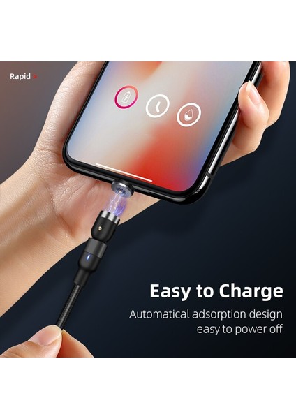 Aufu Manyetik USB Tip C Mikro Kablo Hızlı Şarj Mıknatıslı Telefon Şarj Cihazı iPhone 12 11 Pro x Samsung Huawei Xiaomi Kablosu Tel (Yurt Dışından)