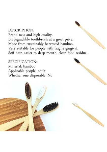 12 Adet/takım Çevre Bambu Kömür Diş Fırçası Ağız Sağlığı Için Düşük Karbon Orta Yumuşak Kıl Ahşap Saplı Diş Fırçası (Yurt Dışından) modelleri