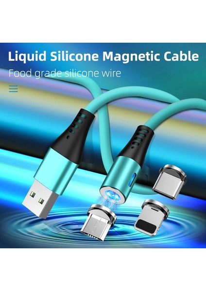 Sıvı Silikon Manyetik Şarj Kablosu Mikro USB C Tipi Samsung Xiaomi Huawei Manyetik 2 M 1 M Kablo iPhone 13 12 Pro (Yurt Dışından)