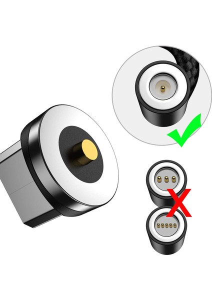 Adet 360°DÖNEN Manyetik Fiş Manyetik Kablo Adaptör Konnektörü iPhone Xiaomi Samsung Için Konnektör Cep Telefonu Toz Fişleri (Yurt Dışından)