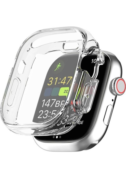 360 Tam Temizle Tpu Ekran Koruyucu Kılıf Apple Watch Ultra 49MM Şeffaf Kapak Ultra-Ince Çerçeve Tampon Kaplama Ekran Kılıfı (Yurt Dışından)