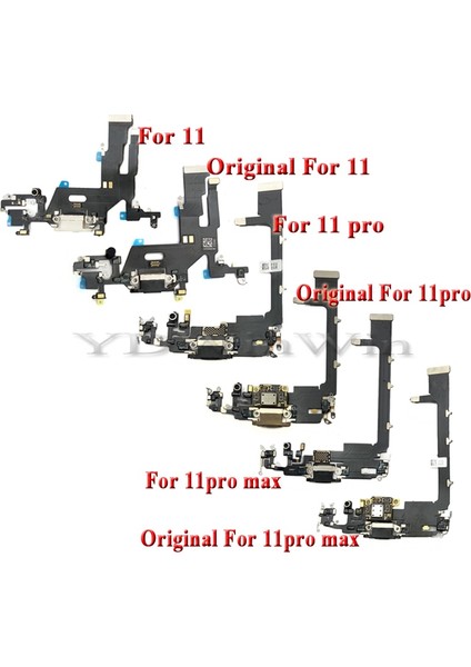USB Şarj Şarj Portu Flex Kablo iPhone 11 11PRO Max Dock Bağlantısı Mikrofon Ic Şerit Değiştirme (Yurt Dışından)